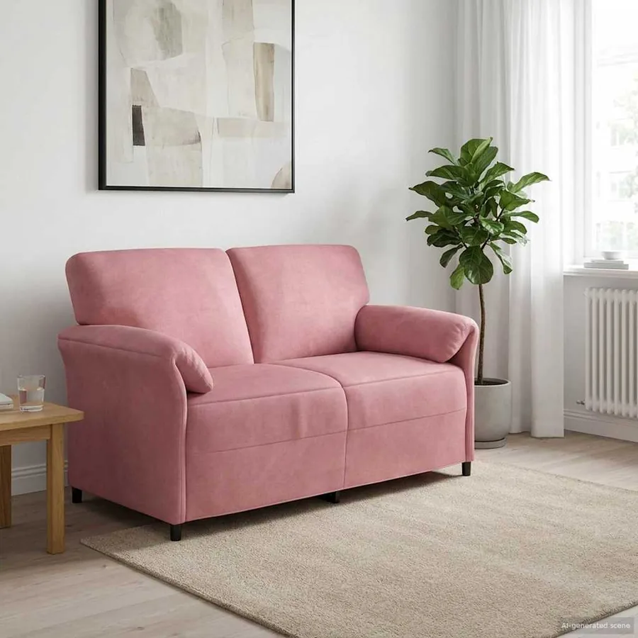 Sofa 2 places Rose 158 x 83 x 95 cm Velours