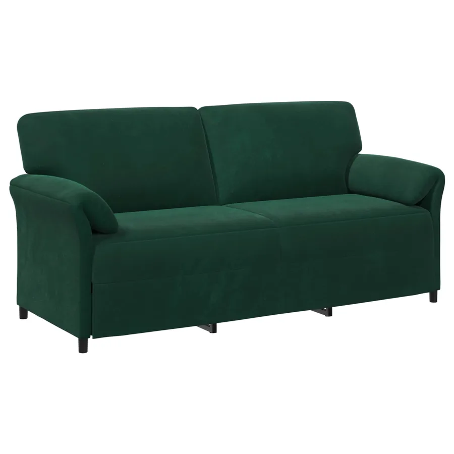 Sofa 3 places Vert foncé 198 x 83 x 95 cm Velours - 2