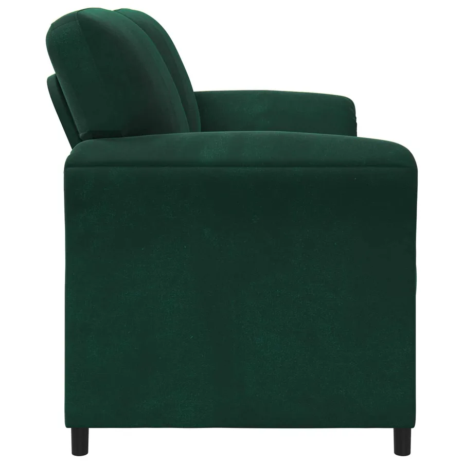 Sofa 3 places Vert foncé 198 x 83 x 95 cm Velours - 4