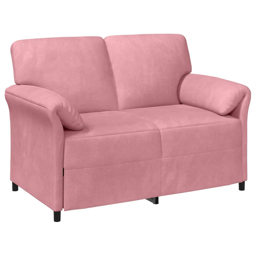 Sofa 2 places Rose 138 x 83 x 95 cm Velours - 2