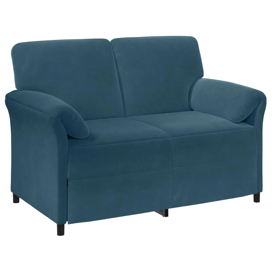 Sofa 2 places Bleu 138 x 83 x 95 cm Velours - 2