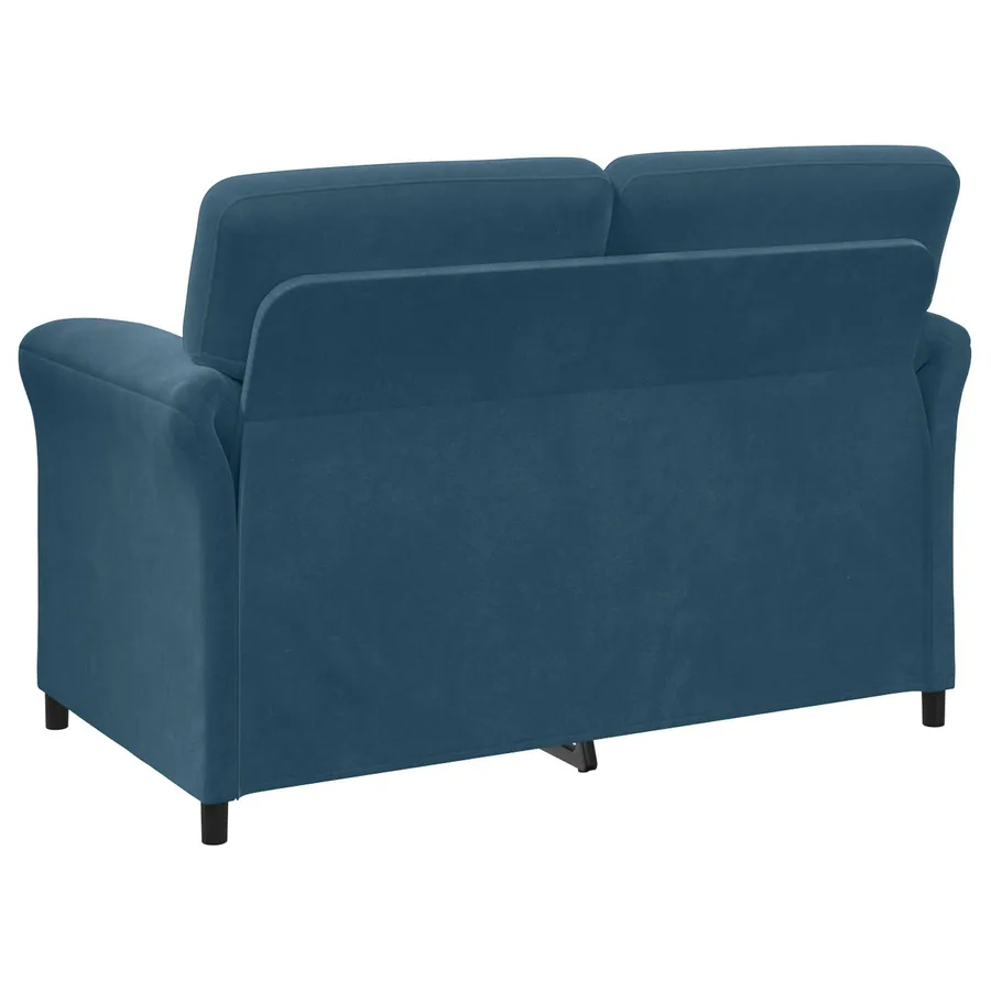 Sofa 2 places Bleu 138 x 83 x 95 cm Velours - 5