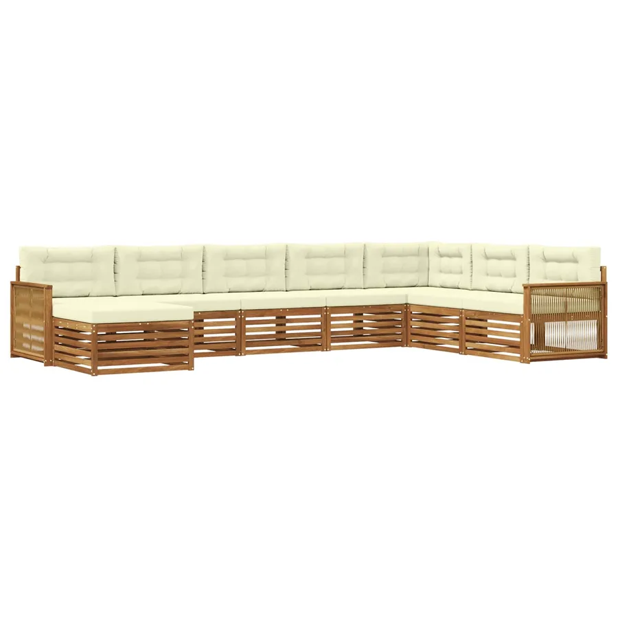 Ensemble de canapés d'extérieur 8 pcs Naturel et Crème - 2