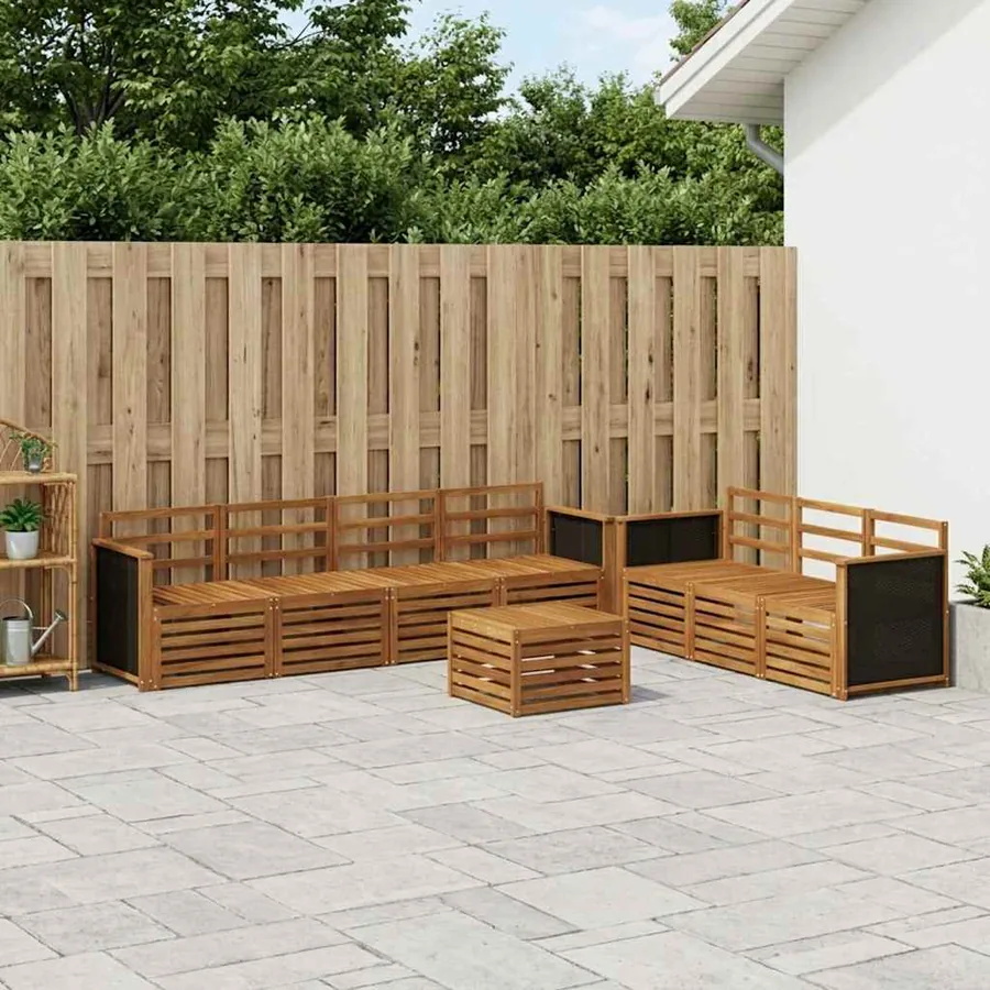 Ensembles de canapés 8 pcs Bois d'Acacia Massif