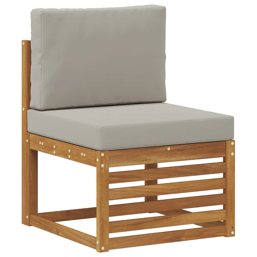 Ensemble de canapé d'angle 6 pcs Naturel et gris clair - 3