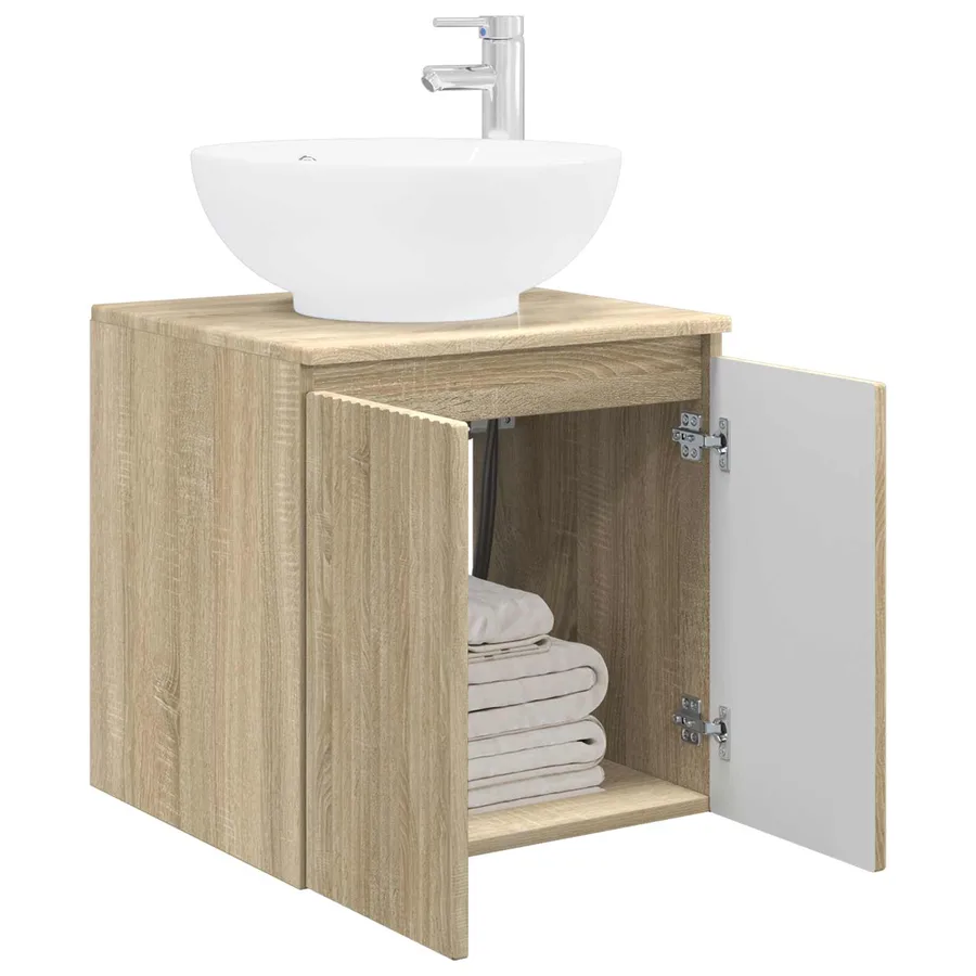Vanité de lavabo mural Chêne Sonoma 49,5 x 44,5 x 65 cm - 3