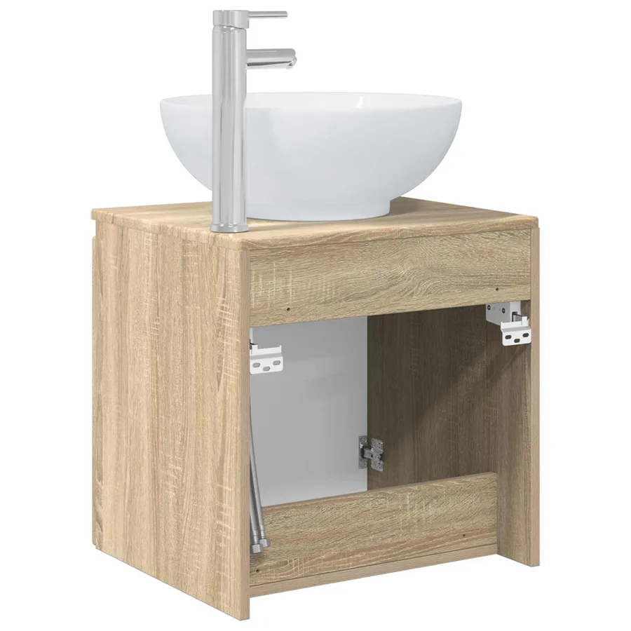 Vanité de lavabo mural Chêne Sonoma 49,5 x 44,5 x 65 cm - 5