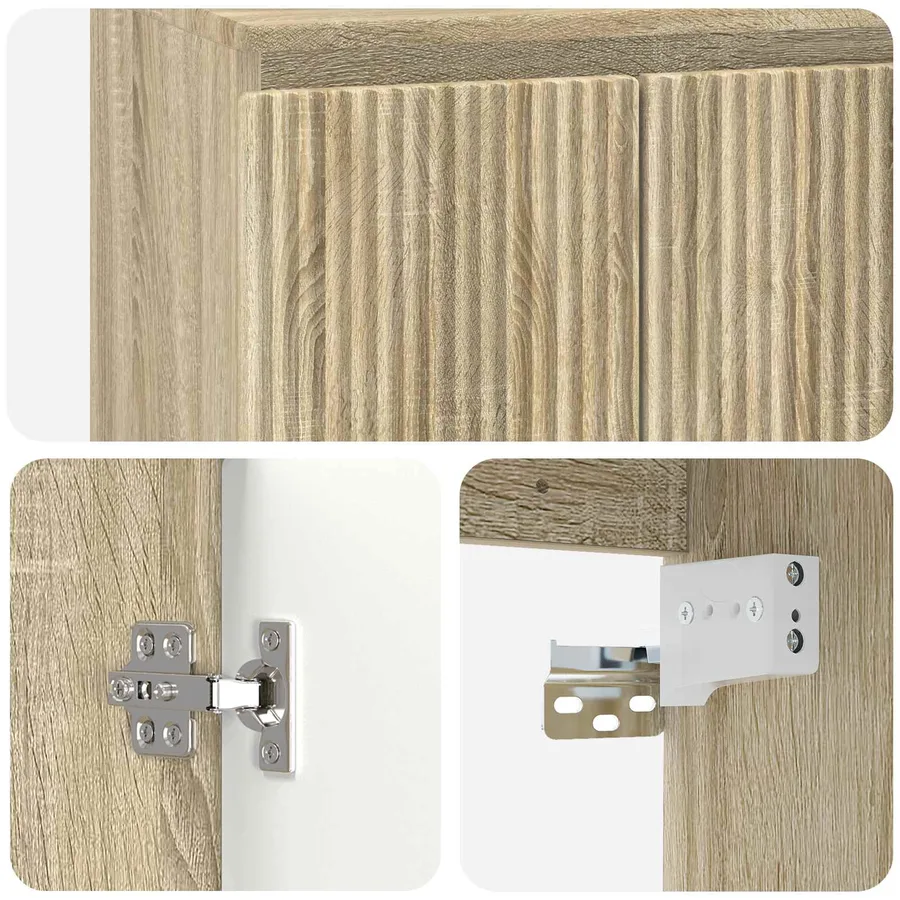 Vanité de lavabo mural Chêne Sonoma 49,5 x 44,5 x 65 cm - 6