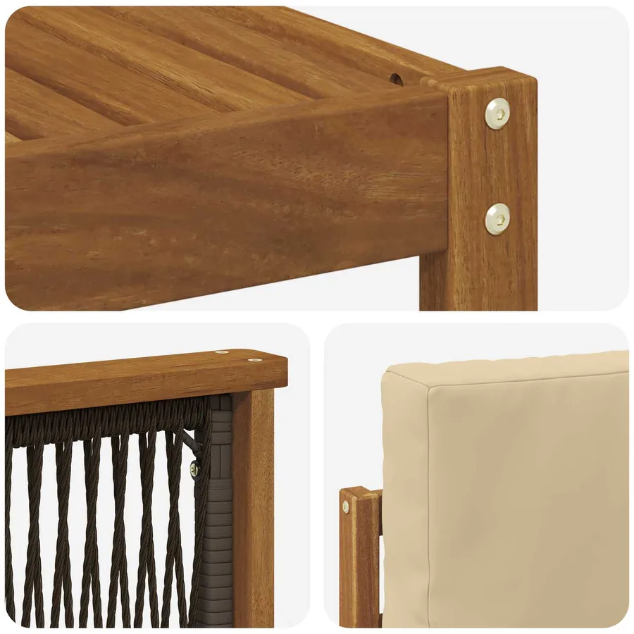 Ensemble de canapés d'extérieur avec coussin 6 pcs - 6