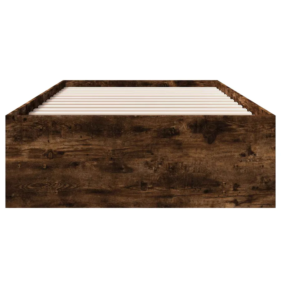 Cadre de lit Chêne fumé 80 x 200 cm Bois d'ingénierie - 4