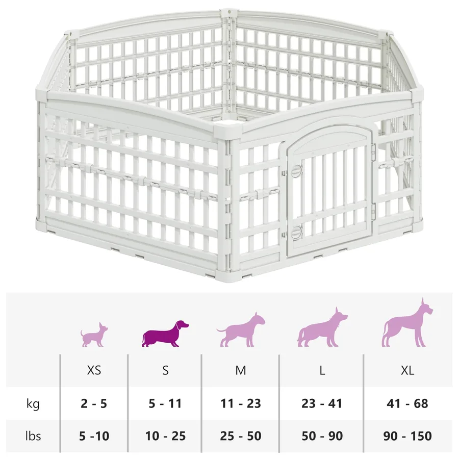 Parc de Jeu pour Chiens à 6 Panneaux 177,5 x 154,5 x 58 cm - 10