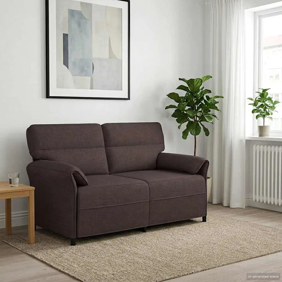 Canapé 100% polyester, cadre en métal, MDF, Contreplaqué