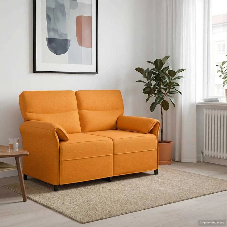 Canapé 100% polyester, cadre en métal, MDF, Contreplaqué