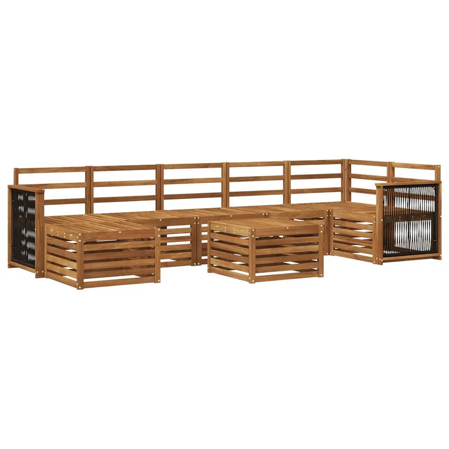 Ensemble de canapés d'extérieur 7 pcs Naturel - 2