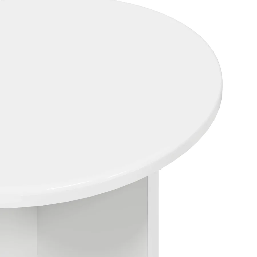 Ensemble de tables d'appoint avec stockage 2 pcs Blanc brillant - 6