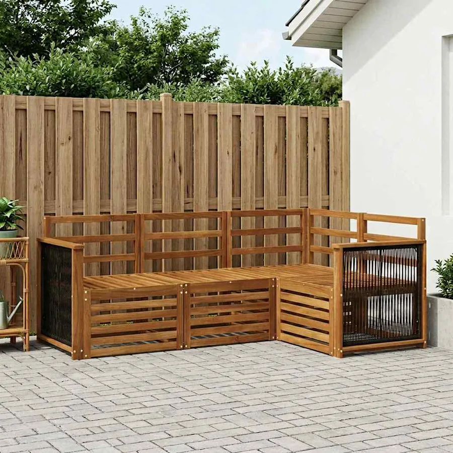 Ensembles de canapés 4 pcs Bois d'Acacia Massif