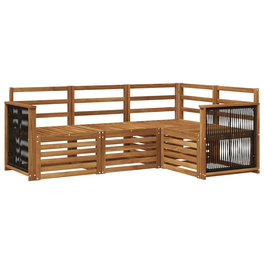 Ensembles de canapés 4 pcs Bois d'Acacia Massif - 2