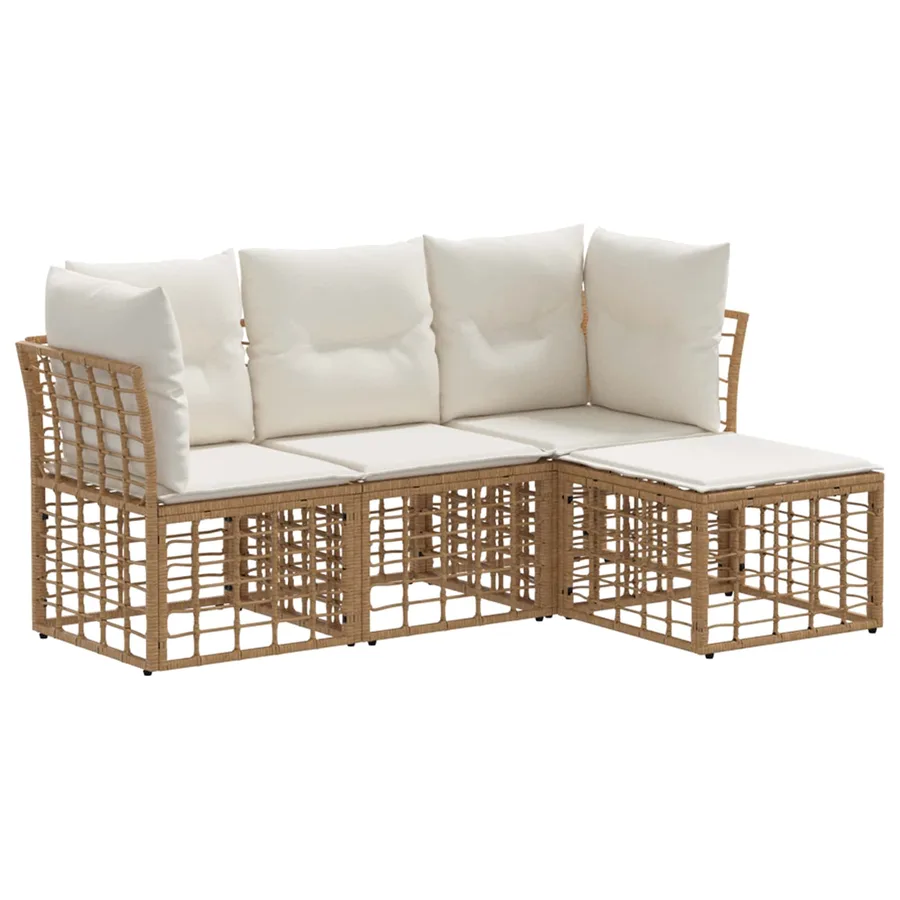 Ensemble de canapés d'extérieur Naturel Polyester - 2