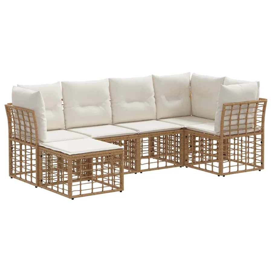 Ensemble de canapés d'extérieur Naturel Polyester - 2