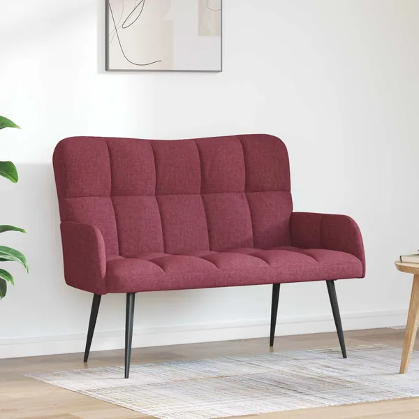 Sofa 2 places Bordeaux 115 x 61 x 87 cm Tissu