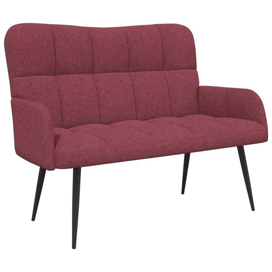 Sofa 2 places Bordeaux 115 x 61 x 87 cm Tissu - 2