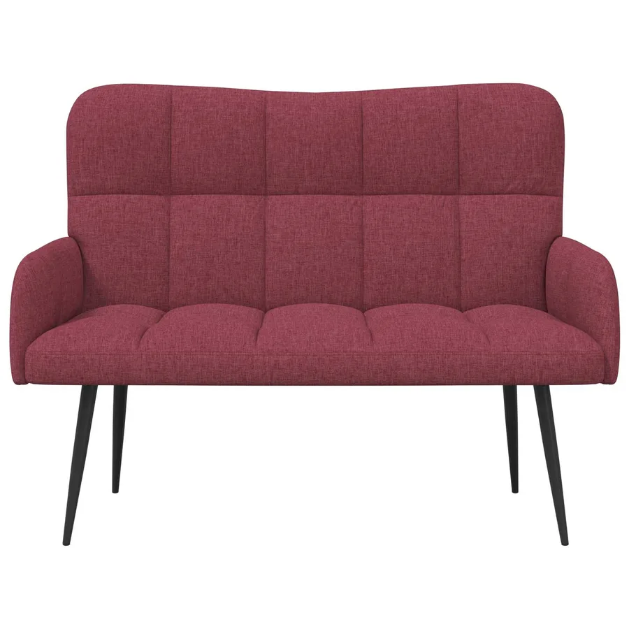 Sofa 2 places Bordeaux 115 x 61 x 87 cm Tissu - 4