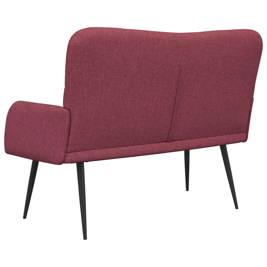 Sofa 2 places Bordeaux 115 x 61 x 87 cm Tissu - 6