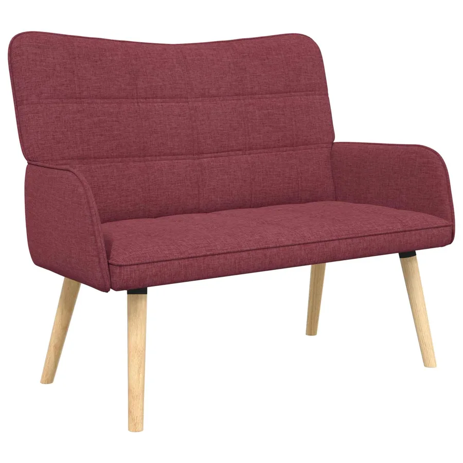Sofa 2 places Bordeaux 115 x 61 x 87 cm Tissu - 2