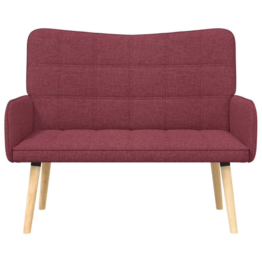 Sofa 2 places Bordeaux 115 x 61 x 87 cm Tissu - 4