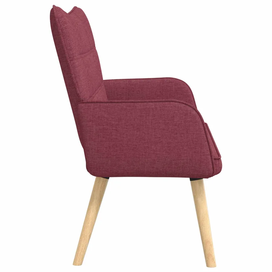 Sofa 2 places Bordeaux 115 x 61 x 87 cm Tissu - 5