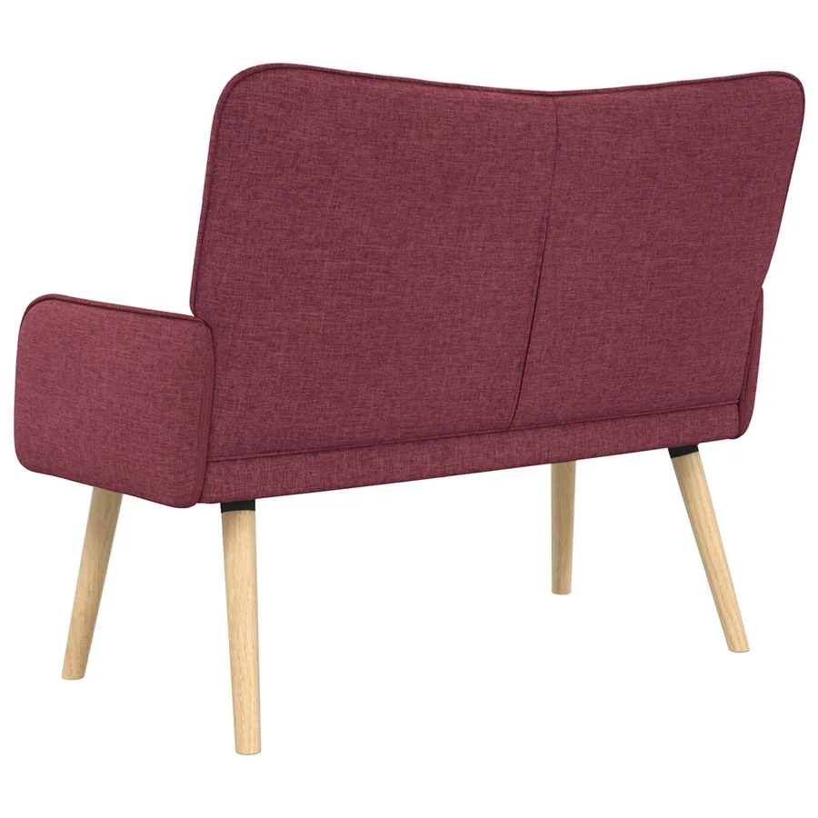 Sofa 2 places Bordeaux 115 x 61 x 87 cm Tissu - 6