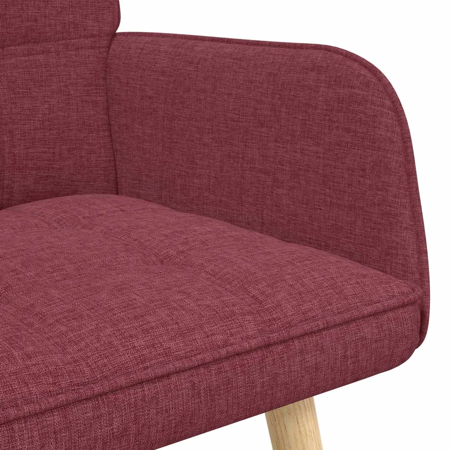 Sofa 2 places Bordeaux 115 x 61 x 87 cm Tissu - 7