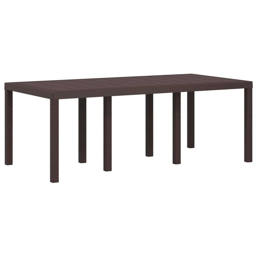 Ensemble de salle à manger pour jardin avec coussin 7 pcs PP - 5