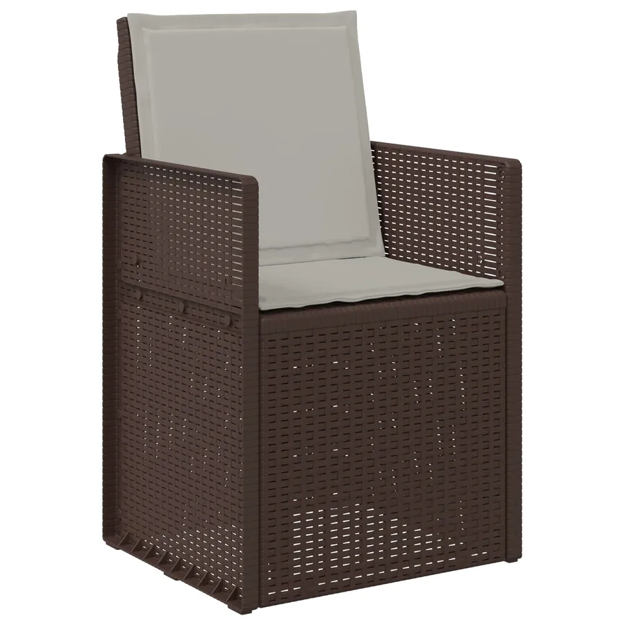 Ensemble de salle à manger pour jardin avec coussin 7 pcs PP - 6