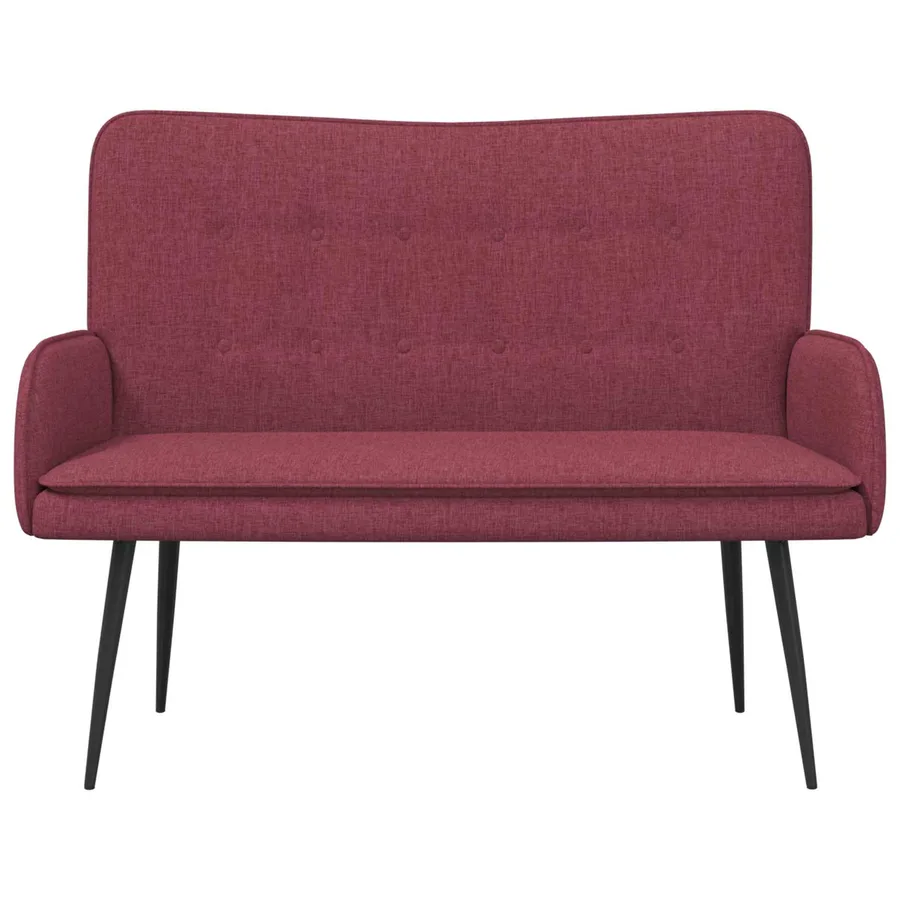 Sofa 2 places Bordeaux 115 x 61 x 87 cm Tissu - 4