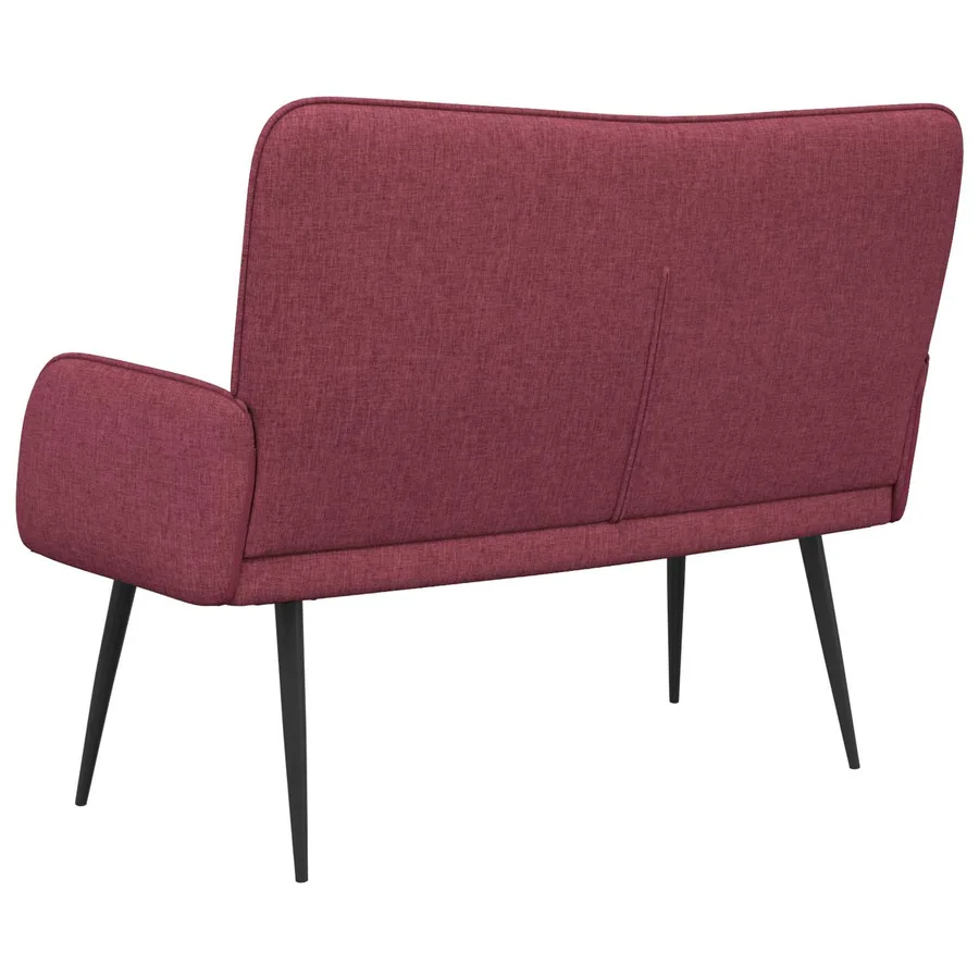 Sofa 2 places Bordeaux 115 x 61 x 87 cm Tissu - 6