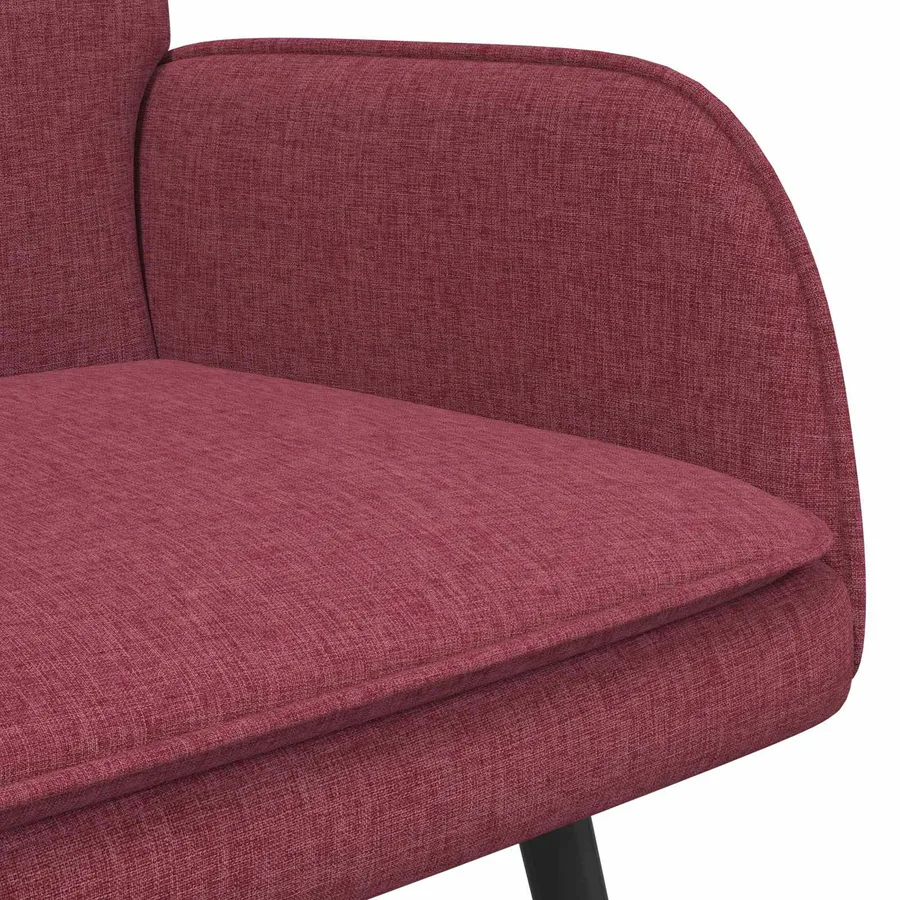 Sofa 2 places Bordeaux 115 x 61 x 87 cm Tissu - 7