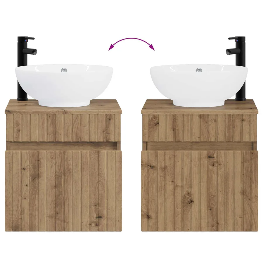 Ensemble d'armoire de salle de bain 4 pc Chêne artisanal - 13