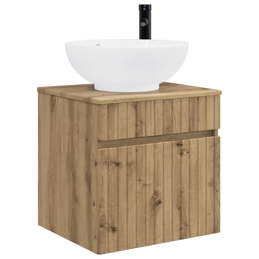 Ensemble d'armoire de salle de bain 4 pc Chêne artisanal - 5