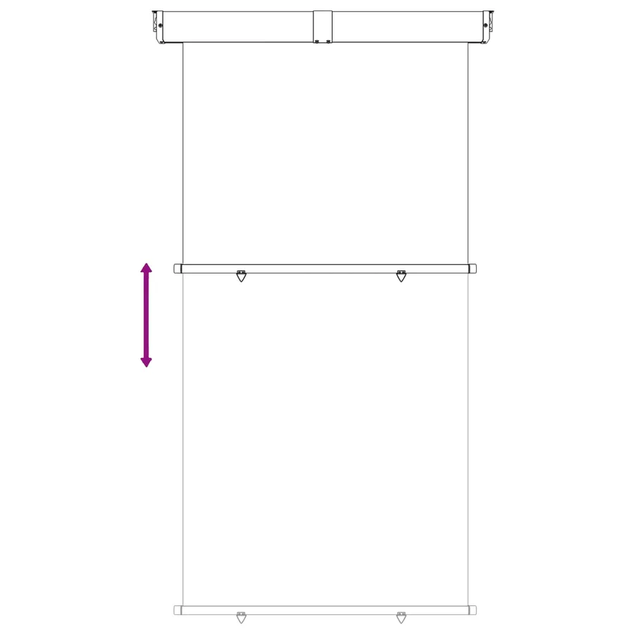 Store latéral de balcon 140 x 250 cm 100% polyester fer acier - 5
