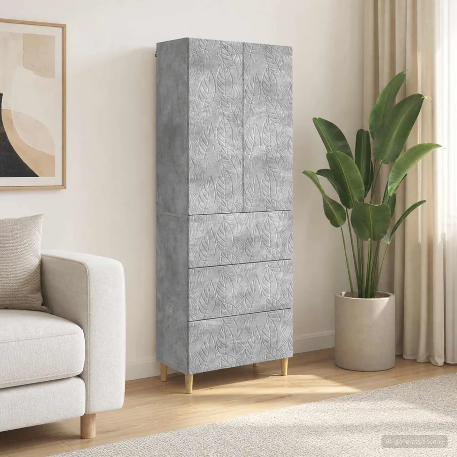 Ensemble de Meubles 2 pcs Gris béton 66 x 34,5 x 90 cm