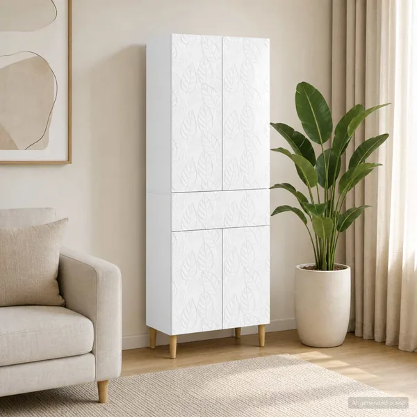 Ensemble de Meubles 2 pcs Blanc brillant Bois d'ingénierie