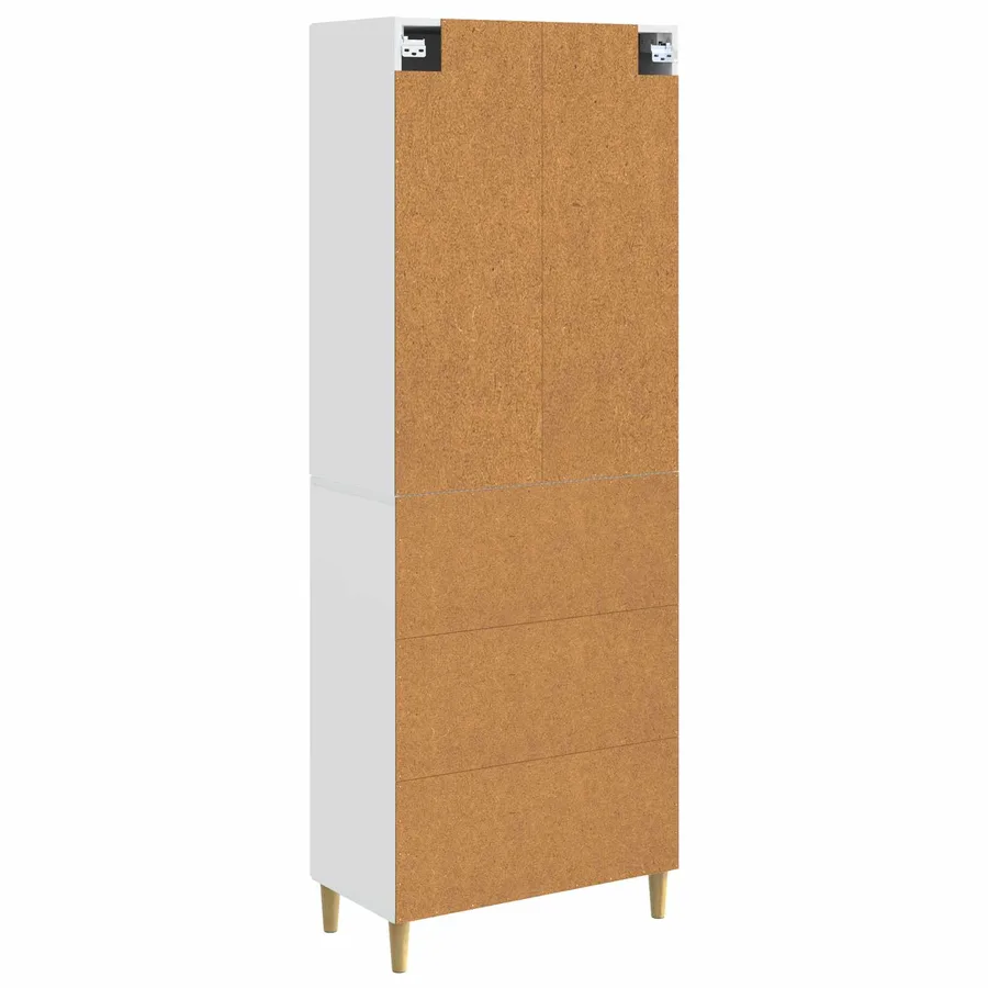 Ensemble de Meubles 2 pcs Blanc brillant Bois d'ingénierie - 7