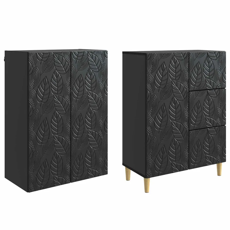 Ensemble de meubles 2 pcs Noir - 4