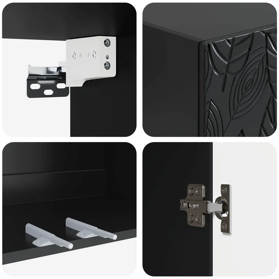 Ensemble de meubles 2 pcs Noir - 8