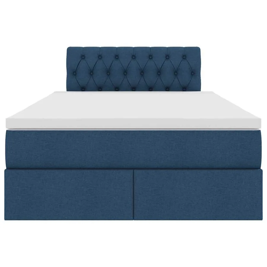 Lit avec rangement et matelas avec matelas Bleu 120 x 190 cm - 7