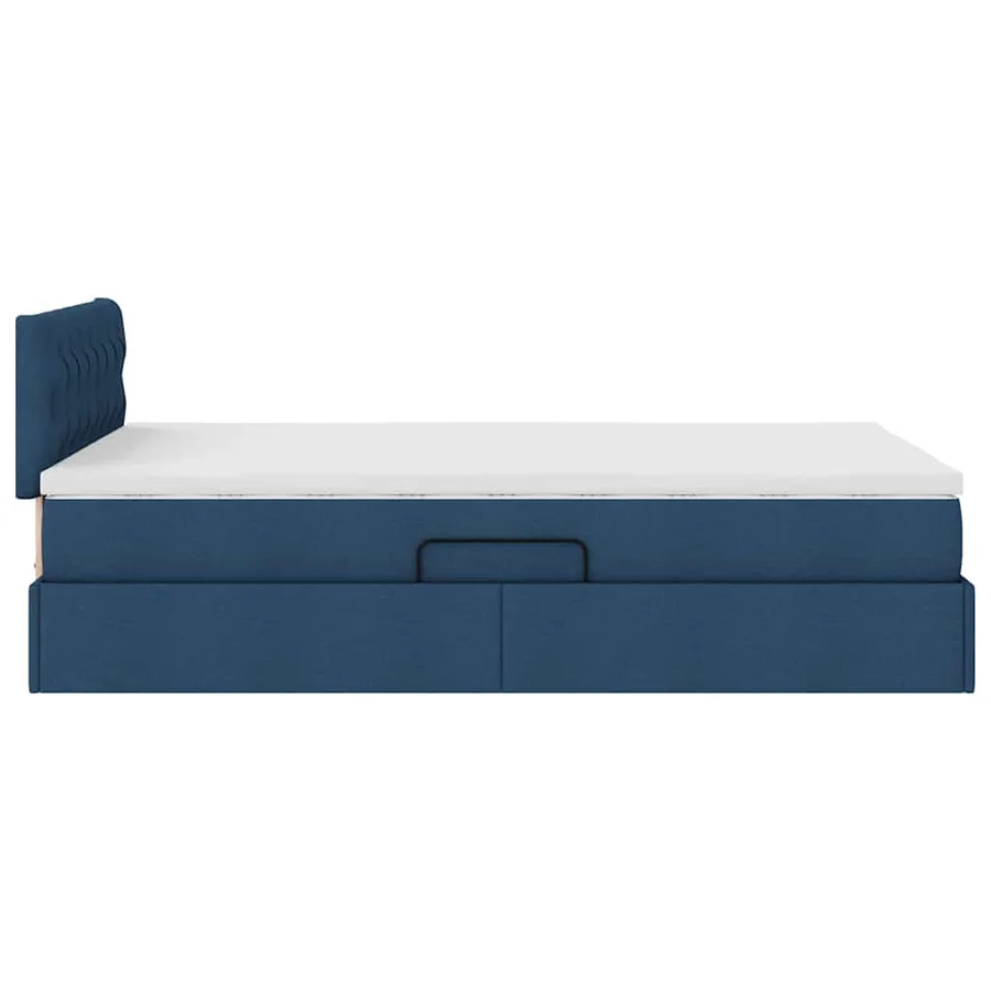 Lit avec rangement et matelas avec matelas Bleu 120 x 190 cm - 8