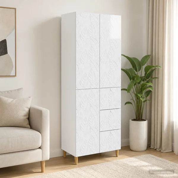 2 pcs Blanc brillant