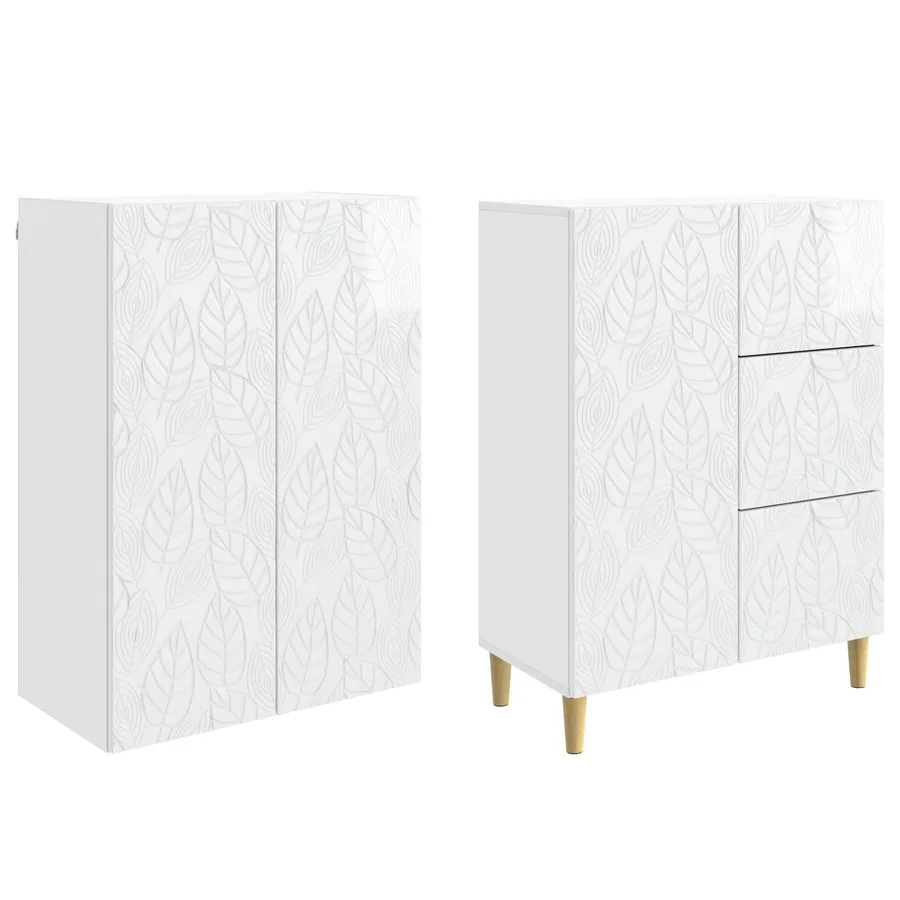 2 pcs Blanc brillant - 4