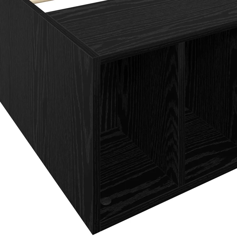 Cadre de lit avec rangement avec étagère Chêne noir 80 x 200 cm - 6